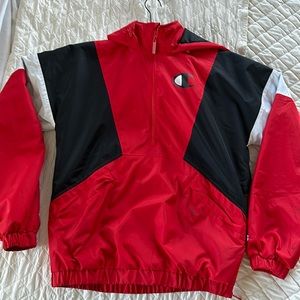 Men’s Champion quarter zip thick windbreaker